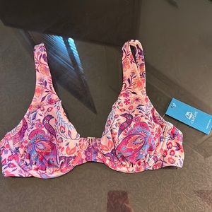 NWT Cupshe paisley underwire bikini top